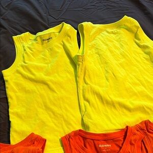 Old Navy Kids Bright Yellow and Orange Tank Tops